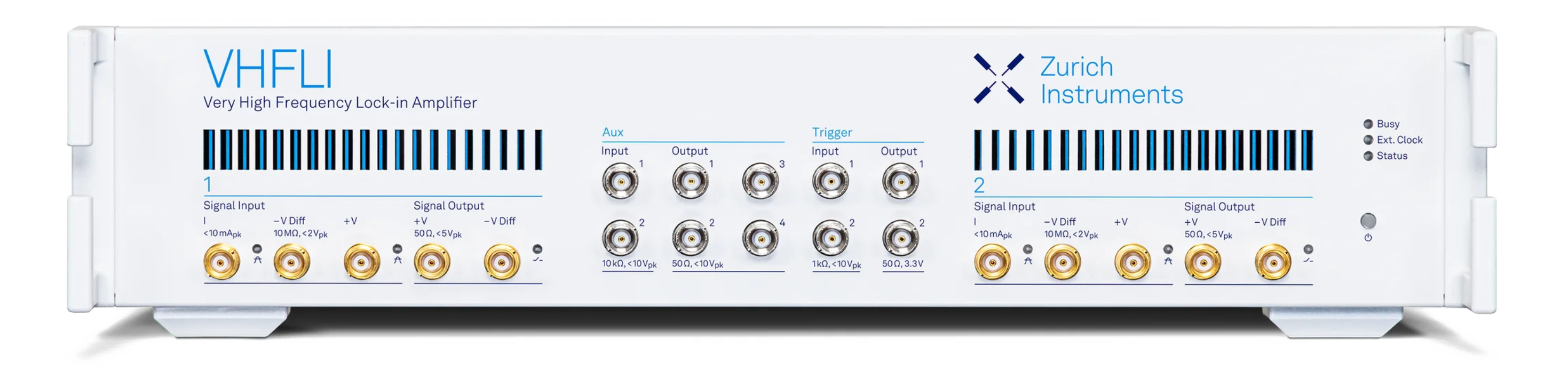 VHFLI Lock-in Amplifier, front panel